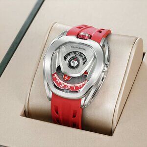Tsar Bomba Chivalry Automatic Watch Interchangeable Color Stainless Steel & Red